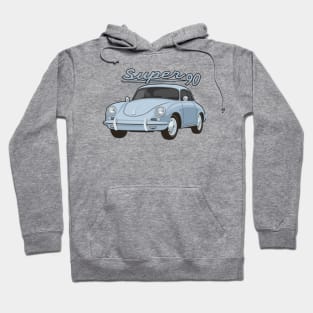 356 B Super 90 gt coupe Car classic vintage retro grey Hoodie